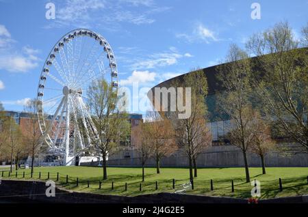 La roue de Liverpool sur Keel Wharf dans les quais de Liverpool Banque D'Images