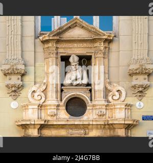 Spanien, Valencia, Plaza de la Almoina 4, Casa Punt de Gantxo, Tor zur Kapelle des Heiligen Vinzenz und des Heiligen Valerius Banque D'Images