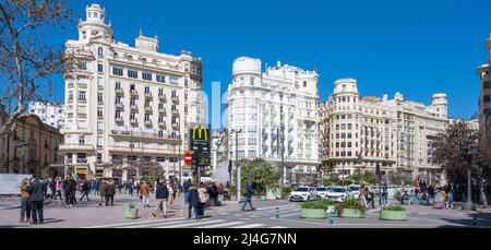 Espagnol, Valence, Plaça Del Ajuntament Banque D'Images