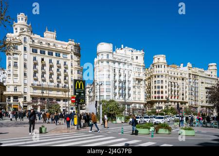 Espagnol, Valence, Plaça Del Ajuntament Banque D'Images