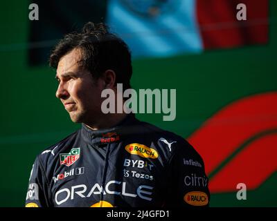 Circuit Albert Park Grand Prix, Melbourne, Australie. 10 avril 2022. Sergio Perez (MEX) de l'équipe Red Bull corleve/Alay stock photo Banque D'Images