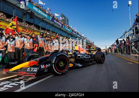 Circuit Albert Park Grand Prix, Melbourne, Australie. 10 avril 2022. Sergio Perez (MEX) de l'équipe Red Bull corleve/Alay stock photo Banque D'Images