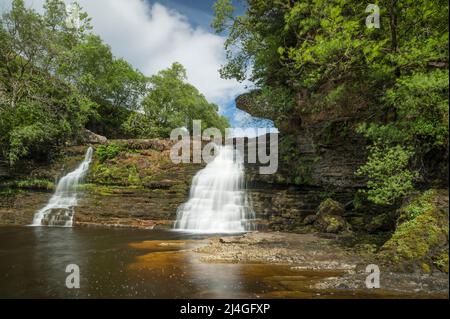 Crammel Linn on the River Irthing, parc national de Northumberland, Angleterre Banque D'Images