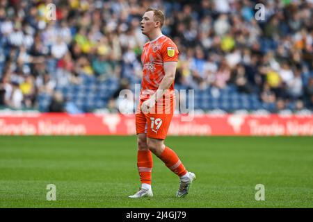 West Bromwich, Royaume-Uni. 15th avril 2022. Shayne Lavery #19 de Blackpool pendant le match en, le 4/15/2022. (Photo de Craig Thomas/News Images/Sipa USA) crédit: SIPA USA/Alay Live News Banque D'Images