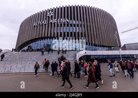 Copenhague, Danemark. 14th avril 2022. La Royal Arena est prête pour le match de handball entre le Danemark et la Pologne à Copenhague. (Crédit photo : Gonzales photo/Alamy Live News Banque D'Images