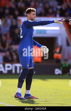 Londres, Royaume-Uni. 15th avril 2022. Mark travers de Bournemouth en action pendant le match. EFL Skybet Championship Match, AFC Bournemouth v Middlesbrough au stade Vitality à Bournemouth, Dorset, le vendredi 15th avril 2022. Cette image ne peut être utilisée qu'à des fins éditoriales. Utilisation éditoriale uniquement, licence requise pour une utilisation commerciale. Aucune utilisation dans les Paris, les jeux ou les publications d'un seul club/ligue/joueur. photo par Steffan Bowen/Andrew Orchard sports photographie/Alay Live news crédit: Andrew Orchard sports photographie/Alay Live News Banque D'Images