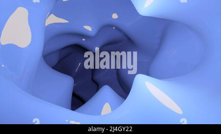 Fond bleu et rose.Design.une abstraction faite comme la gelée qui se déplace comme un tunnel de l'intérieur brille légèrement et shimmers avec différents Banque D'Images