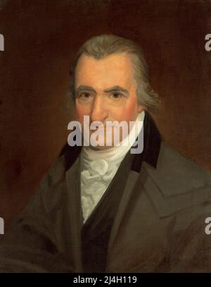 Thomas Paine, peinture de John Wesley Jarvis. Thomas Paine (né Thomas pain; 1737 – 1809) activiste politique américain d'origine anglaise, philosophe, théoricien politique et révolutionnaire. Banque D'Images