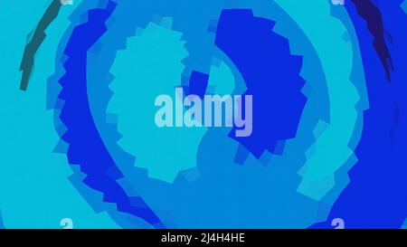 3D ondes annulaires sur la surface. Conception. Vagues naturalistes centrées sur une surface colorée. Les ondes circulaires ou les pulsations se propagent à la surface Banque D'Images