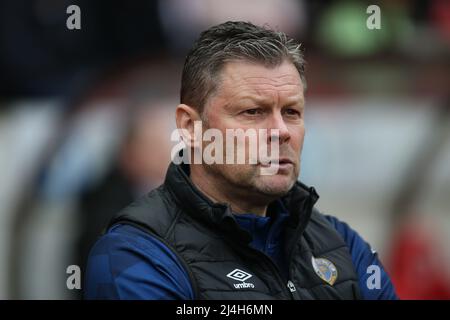 SUNDERLAND, ROYAUME-UNI. AVRIL 15th Steve Cotterill, directeur de la ville de Shrewsbury, lors du match de la Sky Bet League 1 entre Sunderland et Shrewsbury Town au stade de Light, Sunderland, le vendredi 15th avril 2022. (Crédit : Michael Driver | MI News) crédit : MI News & Sport /Alay Live News Banque D'Images