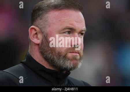 DERBY, ROYAUME-UNI. 15th AVRIL Wayne Rooney, directeur du comté de Derby lors du match de championnat Sky Bet entre le comté de Derby et Fulham au Pride Park, Derby le vendredi 15th avril 2022. (Credit: Jon Hobley | MI News) Credit: MI News & Sport /Alay Live News Banque D'Images