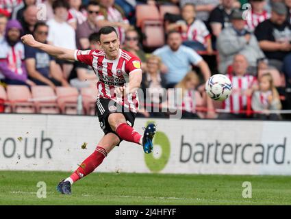 Sheffield, Angleterre, le 15th avril 2022. Filip Uremovic de Sheffield Utd lors du match de championnat Sky Bet à Bramall Lane, Sheffield. Crédit photo devrait se lire: Andrew Yates / Sportimage crédit: Sportimage / Alay Live News Banque D'Images