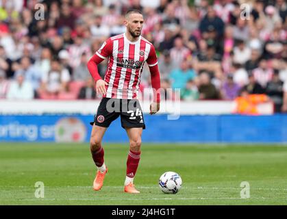 Sheffield, Angleterre, le 15th avril 2022. Conor Hourihane de Sheffield Utd lors du match de championnat Sky Bet à Bramall Lane, Sheffield. Crédit photo devrait se lire: Andrew Yates / Sportimage crédit: Sportimage / Alay Live News Banque D'Images