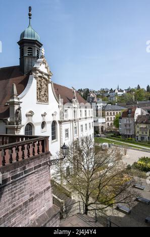 Vue sur l'école du couvent de la Sainte tombe de Baden Baden. Baden Wuerttemberg, Allemagne, Europe Banque D'Images