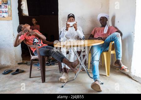 Mauritanie, Chinguetti, restaurant Banque D'Images