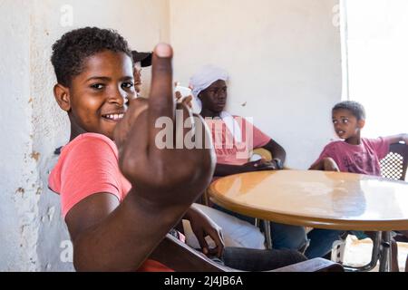 Mauritanie, Chinguetti, restaurant Banque D'Images