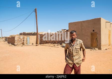 Mauritanie, Ouadane, village du patrimoine mondial Banque D'Images
