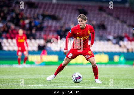 Farum, Danemark. 15th avril 2022. Magnus Kofod Andersen (8) du FC Nordsjaelland vu pendant le match Superliga de 3F entre le FC Nordsjaelland et Soenderjyske à droite de Dream Park à Farum. (Crédit photo : Gonzales photo/Alamy Live News Banque D'Images