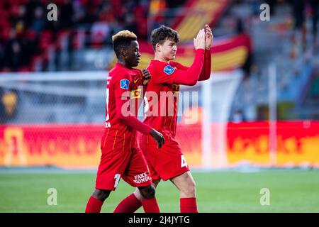 Farum, Danemark. 15th avril 2022. Mads Hansen (48) du FC Nordsjaelland vu lors du match Superliga de 3F entre le FC Nordsjaelland et Soenderjyske à droite de Dream Park à Farum. (Crédit photo : Gonzales photo/Alamy Live News Banque D'Images