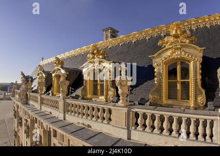 France. Yvelines (78) Château de Versailles - Cour de Marbre : depuis 2003, les travaux de rénovation effectués dans le cadre du Grand Versailles ont eu lieu Banque D'Images