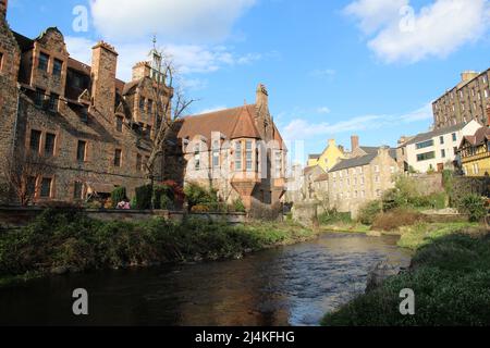 Dean Village et l'eau de Leith à Édimbourg, en Écosse Banque D'Images