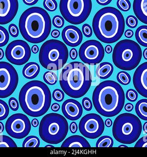 Été sans couture magie mal oeil motif pour les tissus et l'emballage et les cadeaux, cartes et linge et papier d'emballage Banque D'Images