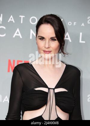 Londres, Royaume-Uni 14th avril 2022, Michelle Dockery participe à la première mondiale de Anatomy of a scandale. Banque D'Images