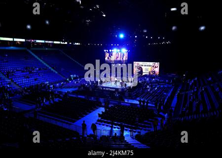 Vue générale d'un match de sous-carte à l'AO Arena, Manchester. Date de la photo: Samedi 16 avril 2022. Banque D'Images