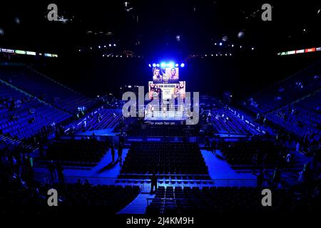 Vue générale d'un match de sous-carte à l'AO Arena, Manchester. Date de la photo: Samedi 16 avril 2022. Banque D'Images