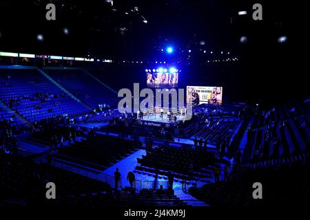 Vue générale d'un match de sous-carte à l'AO Arena, Manchester. Date de la photo: Samedi 16 avril 2022. Banque D'Images