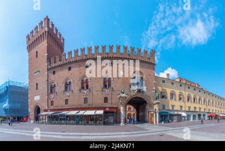 Ferrara, Italie, 31 août 2021 : Corso Porta Reno dans la ville italienne de Ferrara Banque D'Images