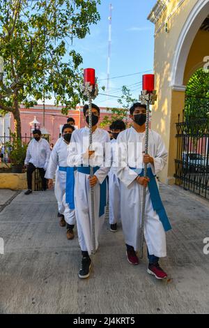 Procession du Saint-Burial, Pâques, Mérida, Mexique Banque D'Images