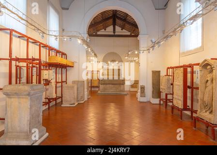 Ferrara, Italie, 31 août 2021 : Museo Lapidario dans la ville italienne de Ferrara. Banque D'Images