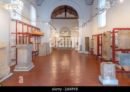 Ferrara, Italie, 31 août 2021 : Museo Lapidario dans la ville italienne de Ferrara. Banque D'Images