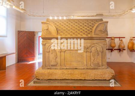 Ferrara, Italie, 31 août 2021 : Museo Lapidario dans la ville italienne de Ferrara. Banque D'Images