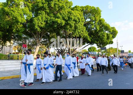 Procession du Saint-Burial, Pâques, Mérida, Mexique Banque D'Images