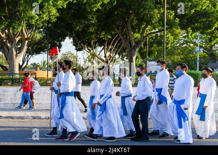 Procession du Saint-Burial, Pâques, Mérida, Yucatan, Mexique Banque D'Images