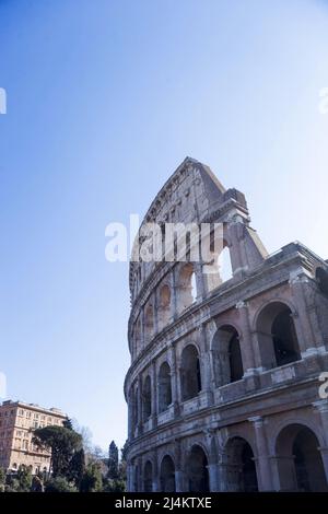 Rome, Italie, 10 mars 2022. Côté du Colisée à Rome Banque D'Images