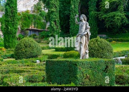 Vérone, Italie, 26 août 2021 : jardin Giardino Giusti dans la ville italienne de Vérone. Banque D'Images