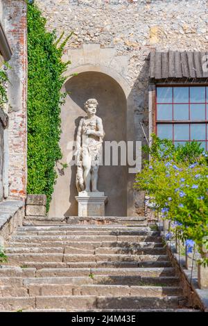 Vérone, Italie, 26 août 2021 : jardin Giardino Giusti dans la ville italienne de Vérone. Banque D'Images