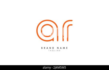 Lettres de l'alphabet initiales Monogram logo QR, RQ, Q et R. Illustration de Vecteur