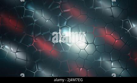 Animation des cellules eucaryotes chloroplastes au microscope. Mouvement. Visualisation abstraite de la formation microscopique dans une cellule végétale, biologie Banque D'Images