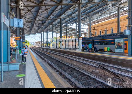 Parme, Italie, 24 septembre 2021: Gare de la ville italienne de Parme. Banque D'Images