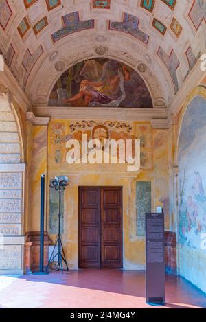 Mantoue, Italie, 23 septembre 2021 : salle à l'intérieur du Palazzo te dans la ville italienne de Mantoue. Banque D'Images