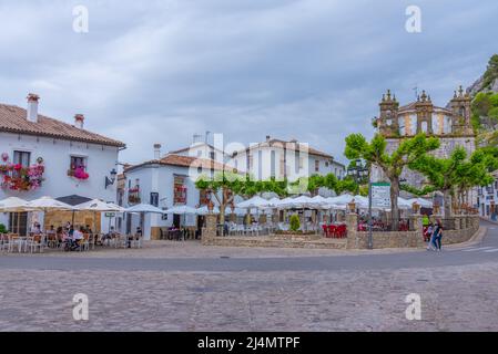 Grazalema, Espagne, 22 mai 2021 : Plaza espana dans la ville espagnole de Grazalema Banque D'Images