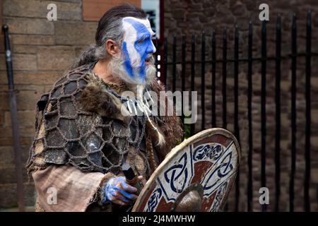 L'acteur qui agit William Wallace héros écossais. Edinburgh Festival Fringe 2021 - Ven, 6 août - lundi, 30 août - Edinburgh Scotland. ROYAUME-UNI. Banque D'Images