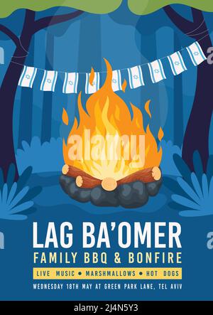 Bonne Lag Ba Omer Day Illustration de Vecteur