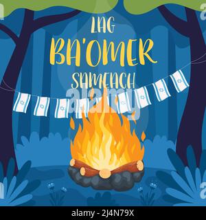 Bonne Lag Ba Omer Day Illustration de Vecteur