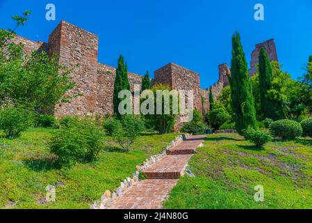 fortification de la forteresse alcazaba à malaga Banque D'Images