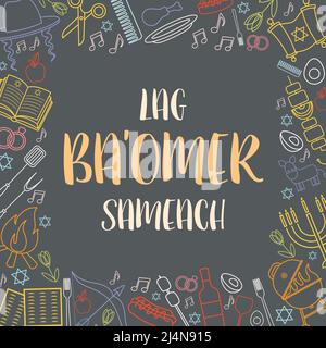 Bonne Lag Ba Omer Day Illustration de Vecteur